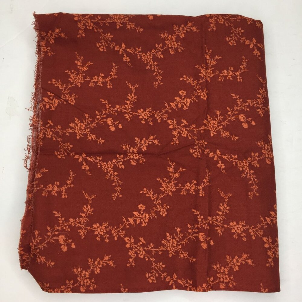 1 Yd VIP Cranston Print Works Quilting Fabric Rust Red Orange Floral Vine
